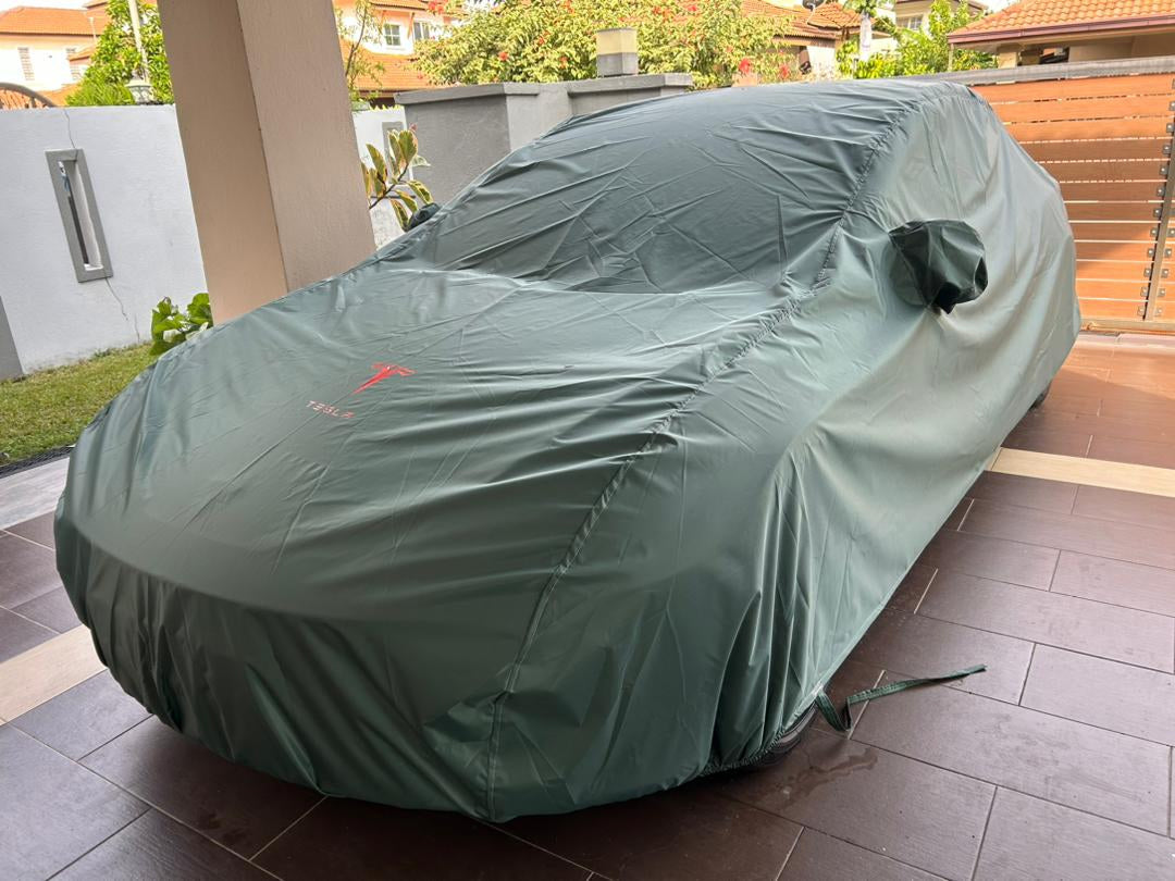 Tesla Model 3 — Standard Outdoor Cover (Army Green)
