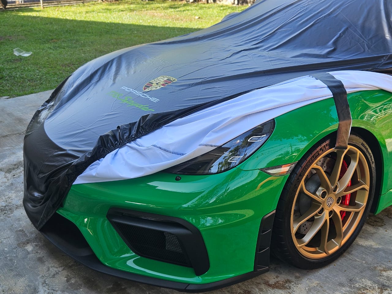 Porsche 718 Spyder — Ultimate Outdoor Cover (Black)