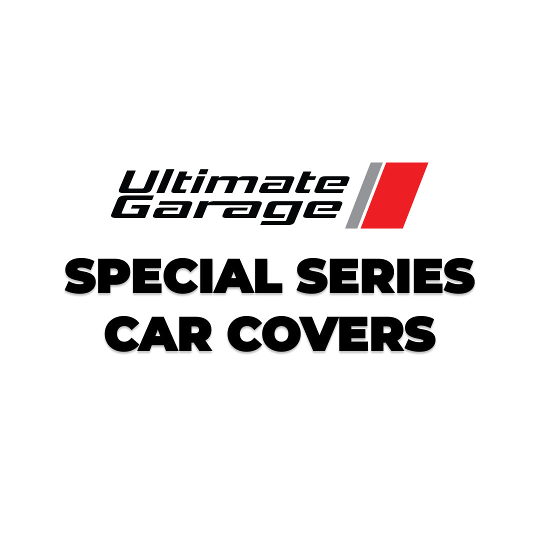 Exclusive Special Series car covers with stripes and custom styling – Ultimate Garage