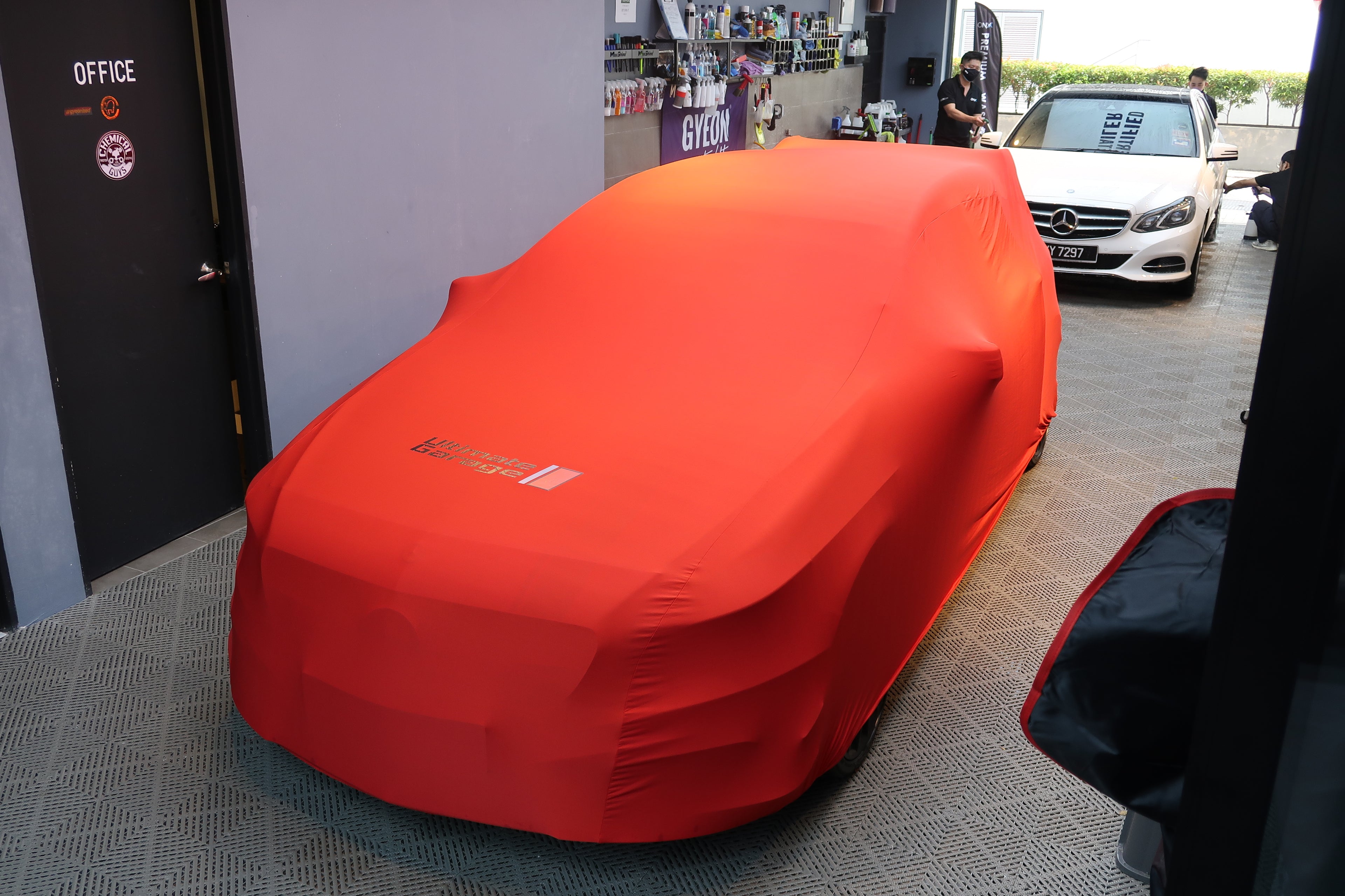 Red Custom Indoor Cover Ultimate Garage