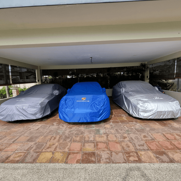 outdoor car covers, blue, grey
