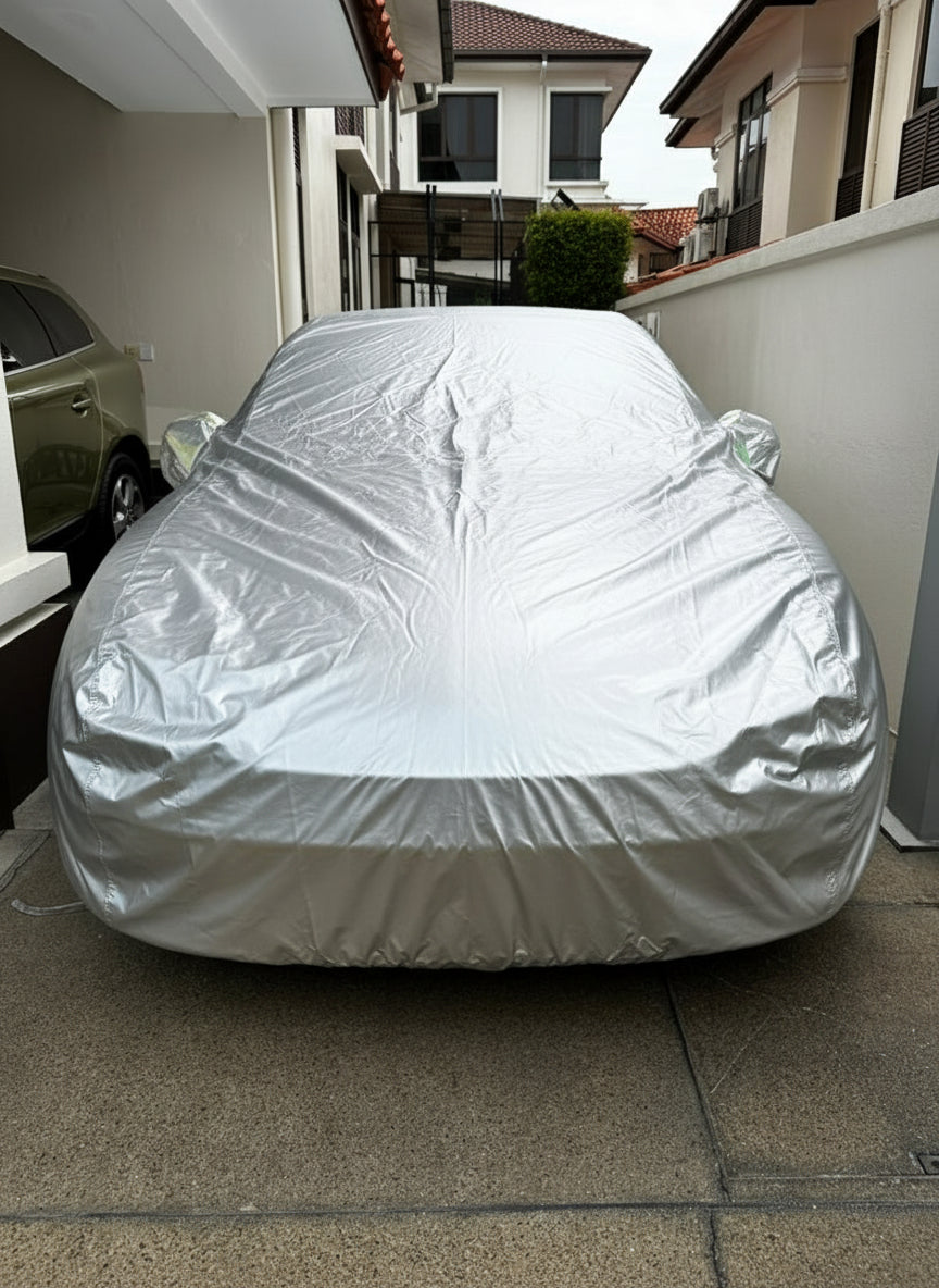 silver outdoor cover