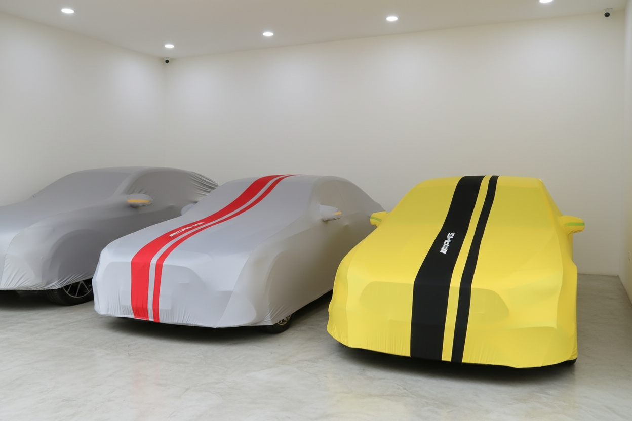Three Striped Indoor Car Covers - Premium Showroom