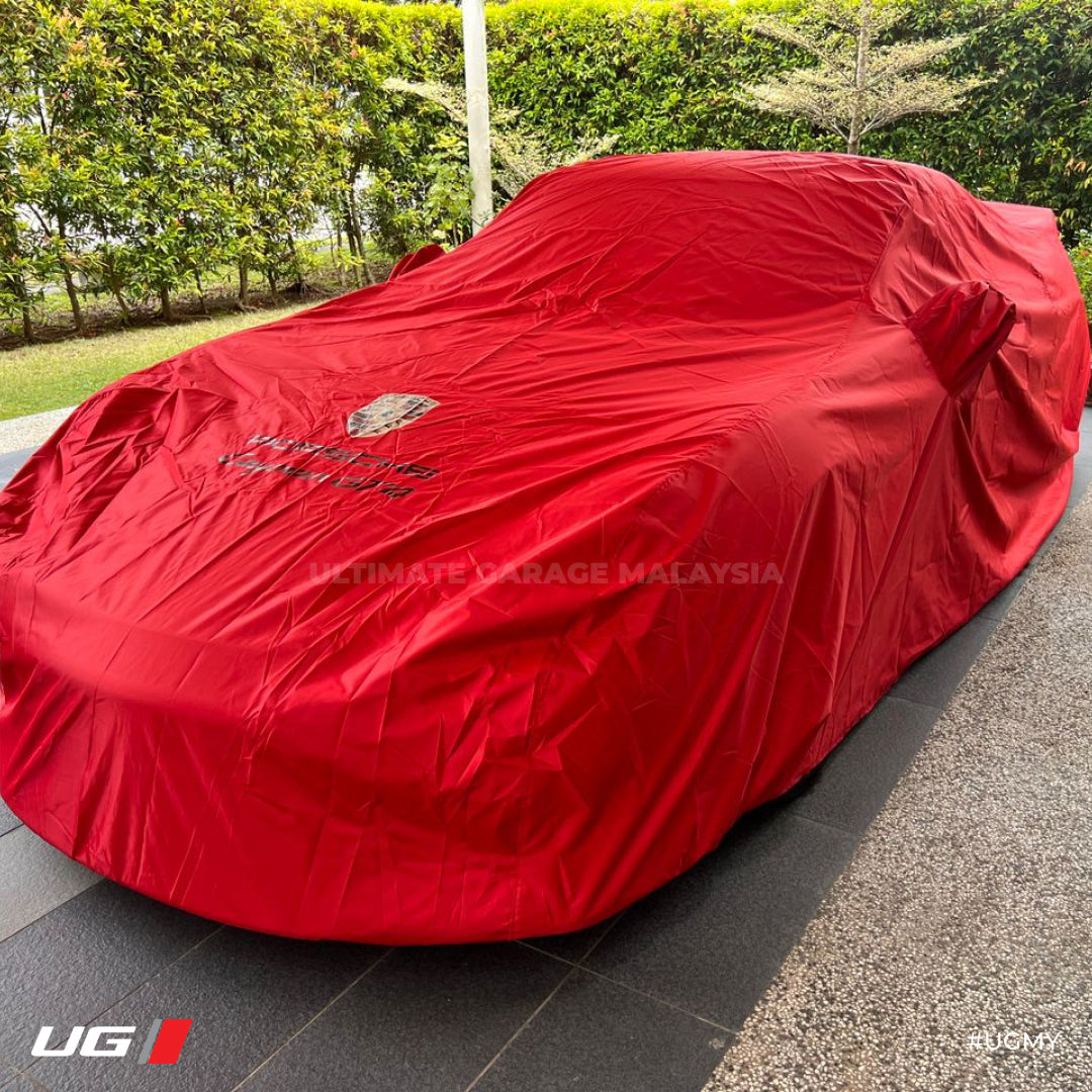  Car Cover Waterproof for Porsche 718 Cayman GT4/ GT4 RS,  Outdoor Car Covers Waterproof Breathable Large Car Cover with Zipper,  Custom Full Car Cover Dustproof Scratchproof Sun-Resistant (Color : Silv 
